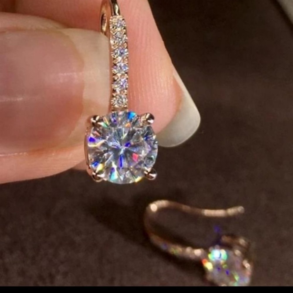 **NWOT sterling silver drop earrings - Picture 2 of 4